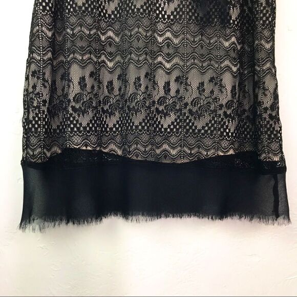 Cabi Emily Black Nude Layered Lace Crochet Sleeveless Top XS - Picture 4 of 7